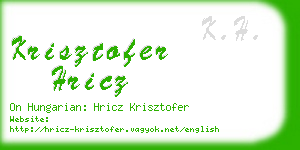 krisztofer hricz business card